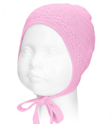 Czapka bonetka wiosenna / jesienna, różowa, Bibes,  40-44 cm