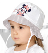 Kapelusz dziewczęcy, wiązany, z myszką Mini, Souris, 52-54 cm