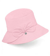 Kapelusz damski na lato, len, róż jasny (80% len), S22-04, 56-57 cm