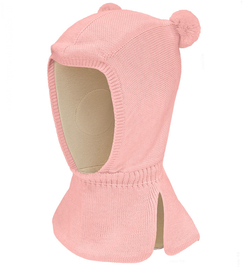 Kominiarka dla dziewczynki, wełna merino, różowa, Sanisa, 48-51 cm