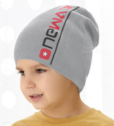 Czapka jesienna/wiosenna dla chłopca, jasny szary, New Age, 53-56cm