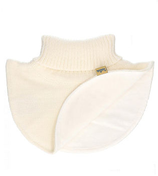 Komin merino dla dziecka, golfik, kremowy, 3-6 lat