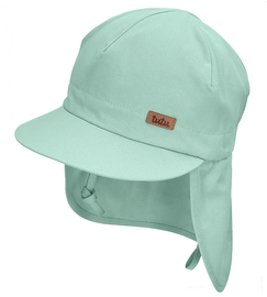 Czapka z osłoną na kark dla dziecka, z filtrem UV +50, Bajja, miętowa, 44-46 cm
