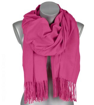 Szalik damski, różowy, róż fuksja