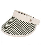 Daszek damski, opaska z daszkiem, beżowy, 55-60 cm