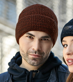 Czapka zimowa męska, Santos, kasztanowy, 55-57 cm