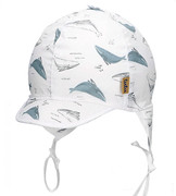 Czapka z filtrem UV + 30 na lato dla chłopczyka, Whales, 46-48 cm