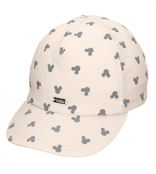 Czapka z daszkiem dla dziewczynki, UV 30+, Fonsia, kremowy, 50-53 cm