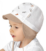 Czapka na lato dla chłopca, z siateczką, Fortis, beżowy, 46-48 cm