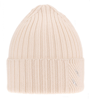 Czapka zimowa damska, wełna merino, Iraga, kremowy, 55-58 cm