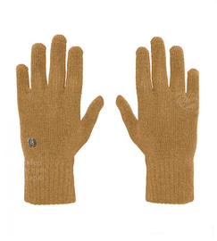 Rękawiczki damskie wełniane, 70% wełny, musztardowe,  s-m