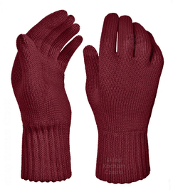 Rękawiczki merino 100%, Classy, uniwersalne, bordowe, M/L