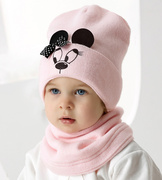 Komplet zimowy dla dziewczynki, czapka i komin, Elini, 48-50 cm