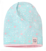 Czapka wiosenna /jesienna, dla dziewczynki, Kitty Star, różowa, 44-46 cm