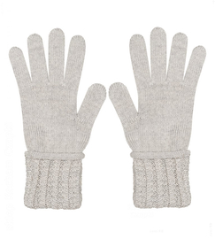 Rękawiczki merino damskie, wełna 100%, Kendall, szare, M/L