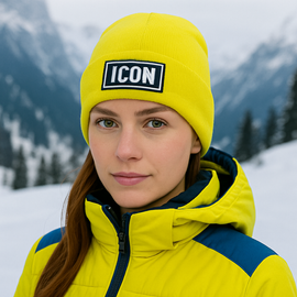 Czapka damska / młodzieżowa sportowa, Icon Style , limonkowa,  rozm. 55-57 cm