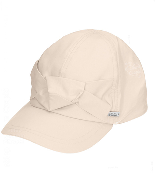 Czapka z daszkiem dla dziewczynki, UV 30+, Dolvito, beżowa, 52-56 cm