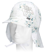 Czapka z daszkiem dla dziewczynki, UV+30, w kwiaty, 46-48 cm