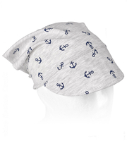 Chustka z daszkiem dla chłopca, na gumce, AM-09, szara, 49-52 cm