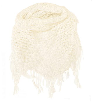 Chusta dla dziewczynki, z włóczki, na jesień/zimę 603, kremowy