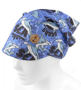 Chustka z daszkiem dla chłopca, na gumce, AM-12, ciemny niebieski, 46-50 cm