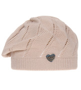 Beret dla dziewczynki wiosenny, beżowy, Dilha, 49-53 cm