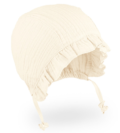 Bonetka z muślinu, czapeczka na lato Cristina, rozm. 40-42 cm