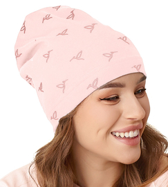 Czapka damska wiosna/jesień, różowa, Virginia, 54-56