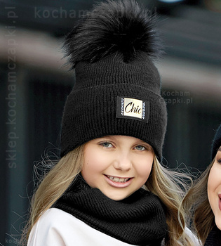 Modna czapka i komin zimowy Editie Young, rozm. 50-54 cm