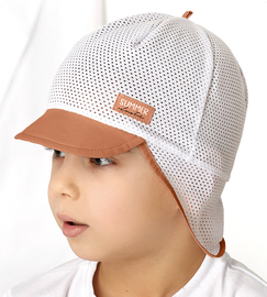 Czapka na lato dla chłopca, z siateczką, Yavdal, miedziany, 50-52 cm