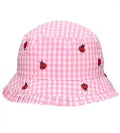Kapelusz na lato dla dziewczynki, kapelusz UV, Arenia, jasny róż, 50-52 cm