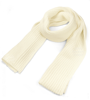 Komplet czapka i szalik, merino 100%, Porshia, kremowy, 56-58 cm