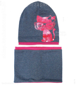 granat jeans + różowy
