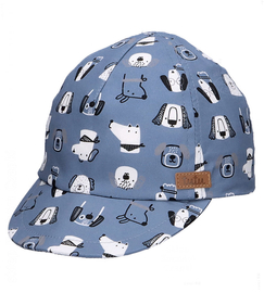 Czapka z daszkiem dla dziecka, filtr UPF 30+, Apsik, niebieska, 44-48 cm