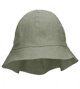 Kapelusz lniany, dziewczęcy, Iroro, zielony, 48-50 cm
