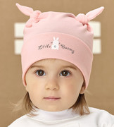 Czapka wiosenna, bawelniana dla dziewczynki, z króliczkiem, Kenina, 40-42 cm