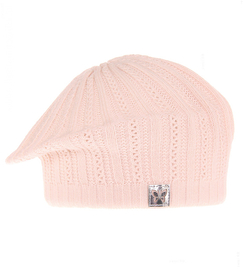 Beret dla dziewczynki wiosenny, brzoskwiniowy, Dilha, 49-53 cm