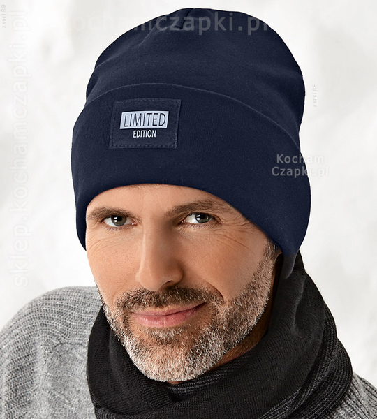 Czapka męska na jesień / zimę, beanie, Henric rozm. 56-58 cm