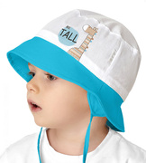 Kapelusz dla chłopca, wiązany, na lato, turkus + biały, Tinggi, 49-51 cm