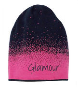 Czapka wiosenna-jesienna dla dziewczynki, Pascuala, róż+granat, 48-52 cm