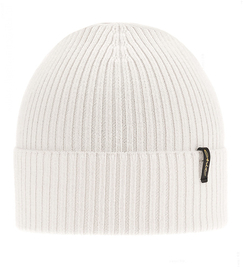 Czapka zimowa damska, wełna merino, Geman, biała, 54-56 cm