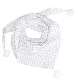 Chusta z muślinu dla dziewczynki, biała.