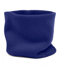 Komin damski z wełny merino i kaszmiru, M1063, chabrowy