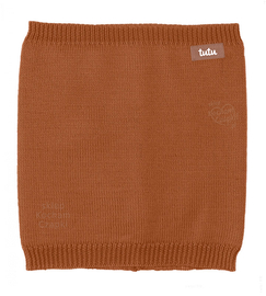 Komin z wełny merino dla dziecka, podszewka polar, rudy, 1-6 lat