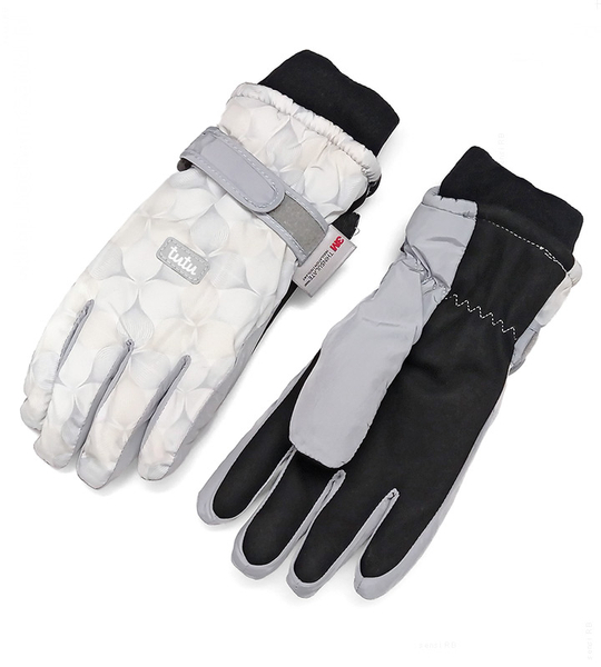 Rękawiczki zimowe wodoodporne 3M, odblaskowe rozm. 4-6 lat