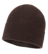 Czapka męska, wiosenna/jesienna, wełna merino, Ellfur, brązowa, 55-57 cm