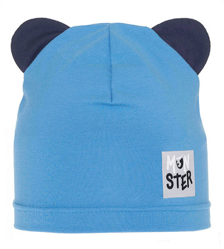 Czapka bawełniana dla chlopca , jesienna/wiosenna, Gujjo, niebieska, 50-52 cm