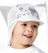 Czapka z siateczką i ochroną karku, dla chłopca na lato, Saffir,  46-47 cm