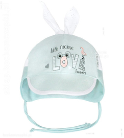 Niemowlęca czapeczka na lato, wiązana, Love Forever 42-44 cm