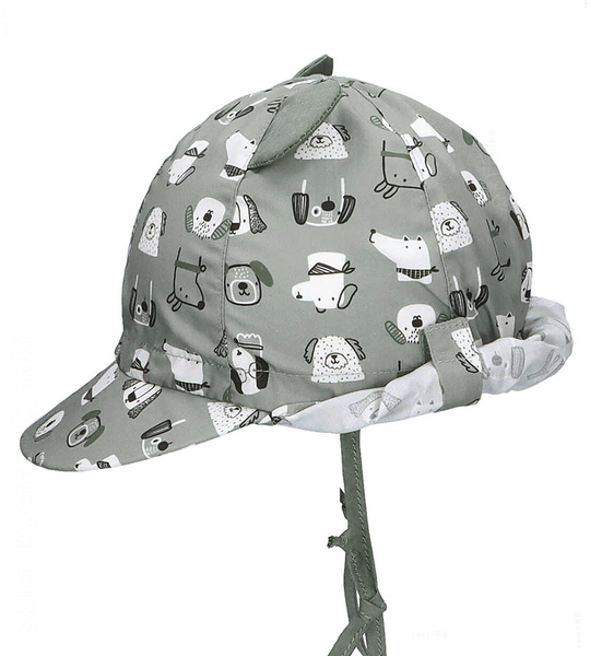 Czapka na lato z daszkiem, filtr UV, zielona, Canculk, 50-52 cm